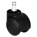 Alera® wholesale. Dual Wheel Hooded Casters, B Stem, 1.5" Caster, Black. HSD Wholesale: Janitorial Supplies, Breakroom Supplies, Office Supplies.