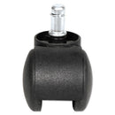 Alera® wholesale. Dual Wheel Hooded Casters, B Stem, 1.5" Caster, Black. HSD Wholesale: Janitorial Supplies, Breakroom Supplies, Office Supplies.