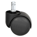 Alera® wholesale. Dual Wheel Hooded Casters, B Stem, 1.5" Caster, Black. HSD Wholesale: Janitorial Supplies, Breakroom Supplies, Office Supplies.