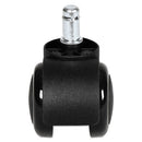 Alera® wholesale. Dual Wheel Hooded Casters, B Stem, 2" Caster, Black. HSD Wholesale: Janitorial Supplies, Breakroom Supplies, Office Supplies.