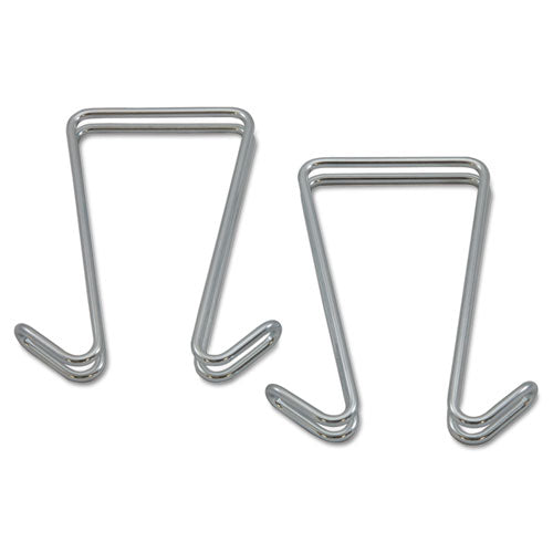 Alera® wholesale. Double Sided Partition Garment Hook, Silver, Steel, 2-pk. HSD Wholesale: Janitorial Supplies, Breakroom Supplies, Office Supplies.