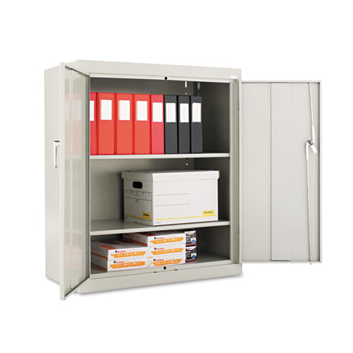 Alera® wholesale. Assembled 42" High Storage Cabinet, W-adjustable Shelves, 36w X 18d, Light Gray. HSD Wholesale: Janitorial Supplies, Breakroom Supplies, Office Supplies.