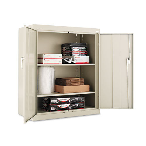 Alera® wholesale. Assembled 42" High Storage Cabinet, W-adjustable Shelves, 36w X 18d, Putty. HSD Wholesale: Janitorial Supplies, Breakroom Supplies, Office Supplies.