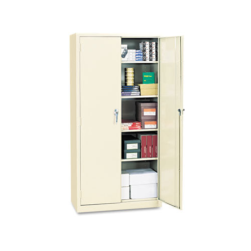 Alera® wholesale. Assembled 72" High Storage Cabinet, W-adjustable Shelves, 36w X 18d, Putty. HSD Wholesale: Janitorial Supplies, Breakroom Supplies, Office Supplies.