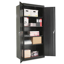 Alera® wholesale. Assembled 78" High Storage Cabinet, W-adjustable Shelves, 36w X 24d, Black. HSD Wholesale: Janitorial Supplies, Breakroom Supplies, Office Supplies.