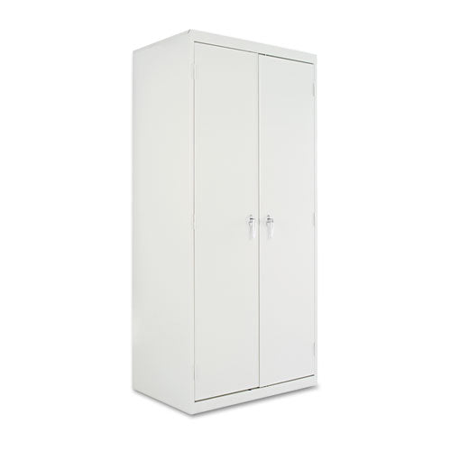 Alera® wholesale. Assembled 78" High Storage Cabinet, W-adjustable Shelves, 36w X 24d, Light Gray. HSD Wholesale: Janitorial Supplies, Breakroom Supplies, Office Supplies.