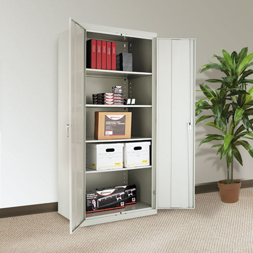 Alera® wholesale. Assembled 78" High Storage Cabinet, W-adjustable Shelves, 36w X 24d, Light Gray. HSD Wholesale: Janitorial Supplies, Breakroom Supplies, Office Supplies.