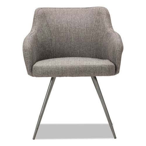 Alera® wholesale. Alera Captain Series Guest Chair, 24" X 24.5" X 30.25", Gray Tweed Seat-gray Tweed Back, Chrome Base. HSD Wholesale: Janitorial Supplies, Breakroom Supplies, Office Supplies.