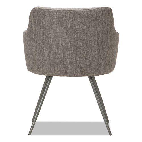 Alera® wholesale. Alera Captain Series Guest Chair, 24" X 24.5" X 30.25", Gray Tweed Seat-gray Tweed Back, Chrome Base. HSD Wholesale: Janitorial Supplies, Breakroom Supplies, Office Supplies.