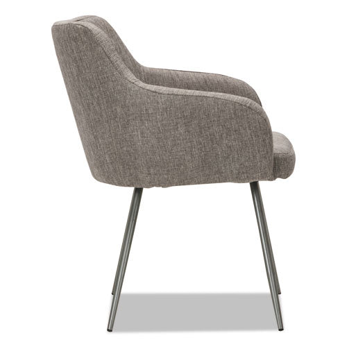 Alera® wholesale. Alera Captain Series Guest Chair, 24" X 24.5" X 30.25", Gray Tweed Seat-gray Tweed Back, Chrome Base. HSD Wholesale: Janitorial Supplies, Breakroom Supplies, Office Supplies.