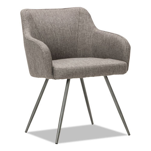 Alera® wholesale. Alera Captain Series Guest Chair, 24" X 24.5" X 30.25", Gray Tweed Seat-gray Tweed Back, Chrome Base. HSD Wholesale: Janitorial Supplies, Breakroom Supplies, Office Supplies.