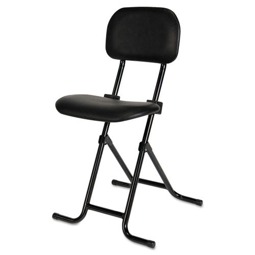 Alera® wholesale. Alera Il Series Height-adjustable Folding Stool, 27.5" Seat Height, Supports Up To 300 Lbs., Black Seat-back, Black Base. HSD Wholesale: Janitorial Supplies, Breakroom Supplies, Office Supplies.