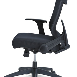 Alera® wholesale. Alera Eb-k Series Synchro Mid-back Flip Arm Mesh-chair, Supports Up To 275 Lbs, Black Seat-black Back, Black Base. HSD Wholesale: Janitorial Supplies, Breakroom Supplies, Office Supplies.