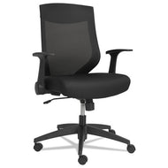 Alera® wholesale. Alera Eb-k Series Synchro Mid-back Flip Arm Mesh-chair, Supports Up To 275 Lbs, Black Seat-black Back, Black Base. HSD Wholesale: Janitorial Supplies, Breakroom Supplies, Office Supplies.