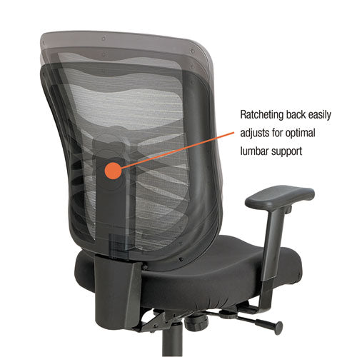 Alera Elusion Series Mesh Mid-back Swivel-tilt Chair, Supports Up To 275 Lb, 17.9" To 21.6" Seat Height, Black