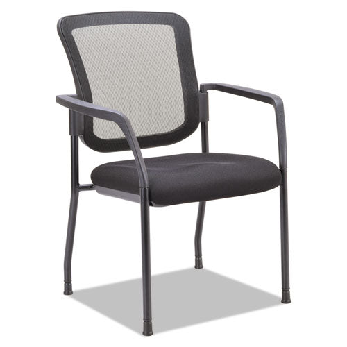 Alera® wholesale. Mesh Guest Stacking Chair, Supports Up To 275 Lbs., Black Seat-black Back, Black Base. HSD Wholesale: Janitorial Supplies, Breakroom Supplies, Office Supplies.