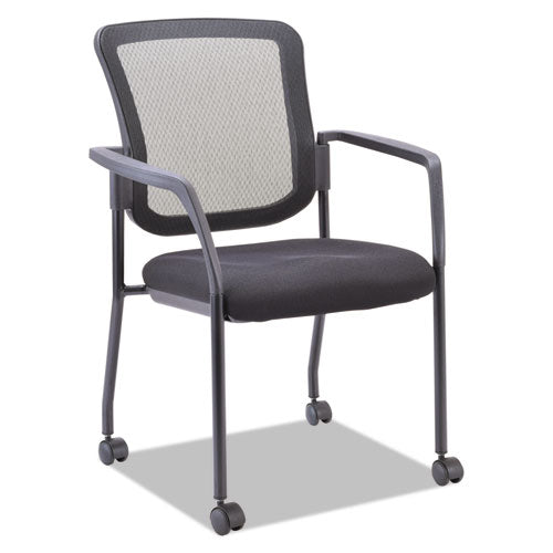 Alera® wholesale. Mesh Guest Stacking Chair, Supports Up To 275 Lbs., Black Seat-black Back, Black Base. HSD Wholesale: Janitorial Supplies, Breakroom Supplies, Office Supplies.