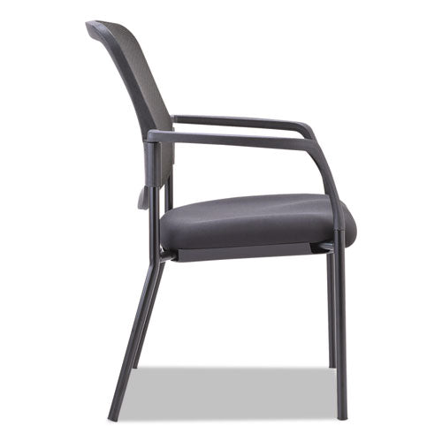 Alera® wholesale. Mesh Guest Stacking Chair, Supports Up To 275 Lbs., Black Seat-black Back, Black Base. HSD Wholesale: Janitorial Supplies, Breakroom Supplies, Office Supplies.