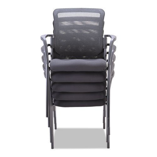 Alera® wholesale. Mesh Guest Stacking Chair, Supports Up To 275 Lbs., Black Seat-black Back, Black Base. HSD Wholesale: Janitorial Supplies, Breakroom Supplies, Office Supplies.