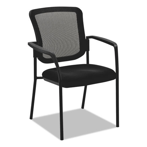 Alera® wholesale. Mesh Guest Stacking Chair, Supports Up To 275 Lbs., Black Seat-black Back, Black Base. HSD Wholesale: Janitorial Supplies, Breakroom Supplies, Office Supplies.