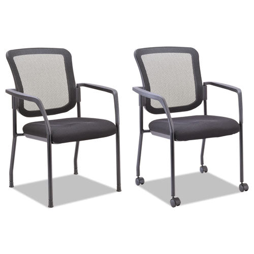 Alera® wholesale. Mesh Guest Stacking Chair, Supports Up To 275 Lbs., Black Seat-black Back, Black Base. HSD Wholesale: Janitorial Supplies, Breakroom Supplies, Office Supplies.