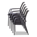 Alera® wholesale. Mesh Guest Stacking Chair, Supports Up To 275 Lbs., Black Seat-black Back, Black Base. HSD Wholesale: Janitorial Supplies, Breakroom Supplies, Office Supplies.