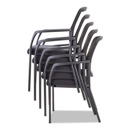 Alera® wholesale. Mesh Guest Stacking Chair, Supports Up To 275 Lbs., Black Seat-black Back, Black Base. HSD Wholesale: Janitorial Supplies, Breakroom Supplies, Office Supplies.