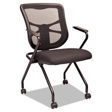 Load image into Gallery viewer, Alera® wholesale. Alera Elusion Mesh Nesting Chairs, Padded Arms, Black Seat-black Back, Black Base, 2-carton. HSD Wholesale: Janitorial Supplies, Breakroom Supplies, Office Supplies.