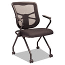 Alera® wholesale. Alera Elusion Mesh Nesting Chairs, Padded Arms, Black Seat-black Back, Black Base, 2-carton. HSD Wholesale: Janitorial Supplies, Breakroom Supplies, Office Supplies.