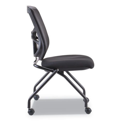 Alera® wholesale. Alera Elusion Mesh Nesting Chairs, Black Seat-black Back, Black Base, 2-carton. HSD Wholesale: Janitorial Supplies, Breakroom Supplies, Office Supplies.