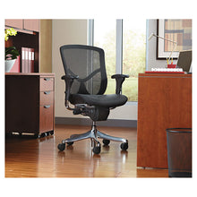 Load image into Gallery viewer, Alera® wholesale. Alera Eq Series Ergonomic Multifunction Mid-back Mesh Chair, Supports Up To 250 Lbs., Black Seat-black Back, Aluminum Base. HSD Wholesale: Janitorial Supplies, Breakroom Supplies, Office Supplies.