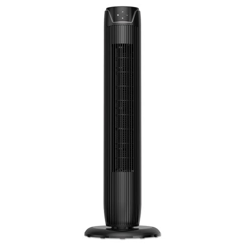Alera® wholesale. 36" 3-speed Oscillating Tower Fan With Remote Control, Plastic, Black. HSD Wholesale: Janitorial Supplies, Breakroom Supplies, Office Supplies.