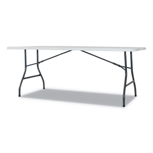 Alera® wholesale. Fold-in-half Resin Folding Table, 72w X 29.63d X 29.25h, White. HSD Wholesale: Janitorial Supplies, Breakroom Supplies, Office Supplies.