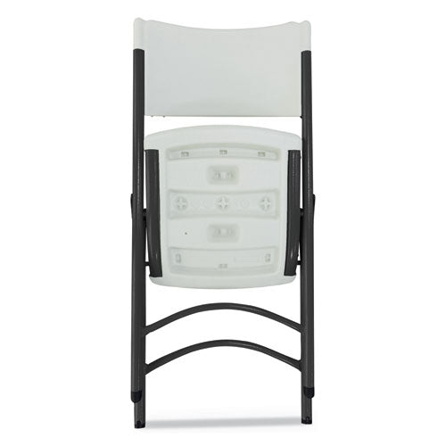 Alera® wholesale. Premium Molded Resin Folding Chair, White Seat-white Back, Dark Gray Base. HSD Wholesale: Janitorial Supplies, Breakroom Supplies, Office Supplies.
