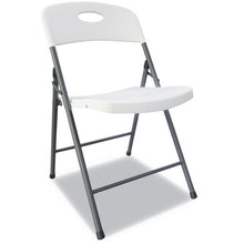 Load image into Gallery viewer, Alera® wholesale. Molded Resin Folding Chair, White Seat-white Back, Dark Gray Base, 4-carton. HSD Wholesale: Janitorial Supplies, Breakroom Supplies, Office Supplies.