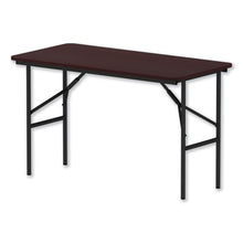 Load image into Gallery viewer, Alera® wholesale. Wood Folding Table, Rectangular, 48w X 23 7-8d X 29h, Mahogany. HSD Wholesale: Janitorial Supplies, Breakroom Supplies, Office Supplies.