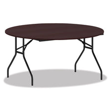Load image into Gallery viewer, Alera® wholesale. Round Wood Folding Table, 59 Dia X 29 1-8h, Mahogany. HSD Wholesale: Janitorial Supplies, Breakroom Supplies, Office Supplies.