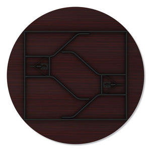 Alera® wholesale. Round Wood Folding Table, 59 Dia X 29 1-8h, Mahogany. HSD Wholesale: Janitorial Supplies, Breakroom Supplies, Office Supplies.