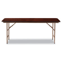 Load image into Gallery viewer, Alera® wholesale. Wood Folding Table, Rectangular, 71 7-8w X 17 3-4d X 29 1-8h, Mahogany. HSD Wholesale: Janitorial Supplies, Breakroom Supplies, Office Supplies.