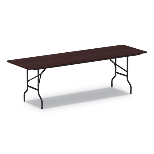 Alera® wholesale. Wood Folding Table, 95 7-8w X 29 7-8d X 29 1-8h, Mahogany. HSD Wholesale: Janitorial Supplies, Breakroom Supplies, Office Supplies.