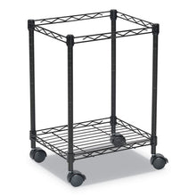 Load image into Gallery viewer, Alera® wholesale. Compact Rolling File Cart, 15.25w X 12.38d X 21h, Black. HSD Wholesale: Janitorial Supplies, Breakroom Supplies, Office Supplies.