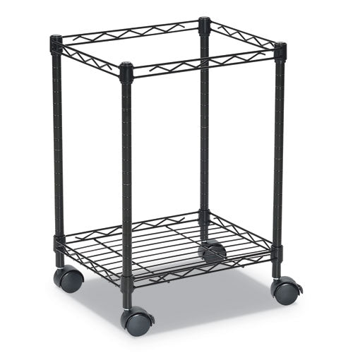 Alera® wholesale. Compact Rolling File Cart, 15.25w X 12.38d X 21h, Black. HSD Wholesale: Janitorial Supplies, Breakroom Supplies, Office Supplies.