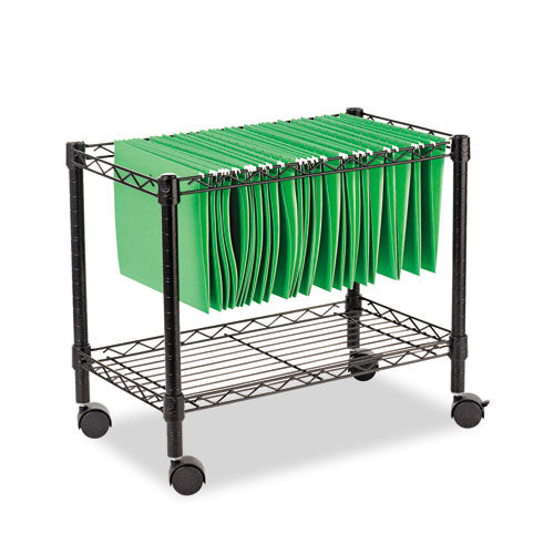 Alera® wholesale. Single-tier Rolling File Cart, 24w X 14d X 21h, Black. HSD Wholesale: Janitorial Supplies, Breakroom Supplies, Office Supplies.