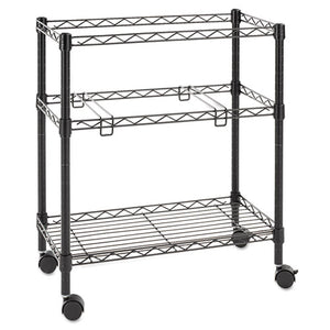 Alera® wholesale. Two-tier Rolling File Cart, 26w X 14d X 29.5h, Black. HSD Wholesale: Janitorial Supplies, Breakroom Supplies, Office Supplies.