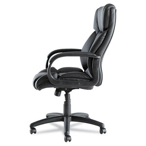 Alera® wholesale. Alera Fraze Executive High-back Swivel-tilt Bonded Leather Chair, Supports Up To 275 Lbs, Black Seat-black Back, Black Base. HSD Wholesale: Janitorial Supplies, Breakroom Supplies, Office Supplies.