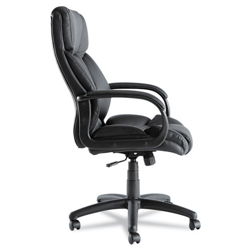 Alera® wholesale. Alera Fraze Executive High-back Swivel-tilt Bonded Leather Chair, Supports Up To 275 Lbs, Black Seat-black Back, Black Base. HSD Wholesale: Janitorial Supplies, Breakroom Supplies, Office Supplies.