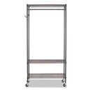 Alera® wholesale. Wire Shelving Garment Rack, 30 Garments, 36w X 18d X 75h, Black. HSD Wholesale: Janitorial Supplies, Breakroom Supplies, Office Supplies.