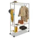 Alera® wholesale. Wire Shelving Garment Rack, 40 Garments, 48w X 18d X 75h, Silver. HSD Wholesale: Janitorial Supplies, Breakroom Supplies, Office Supplies.
