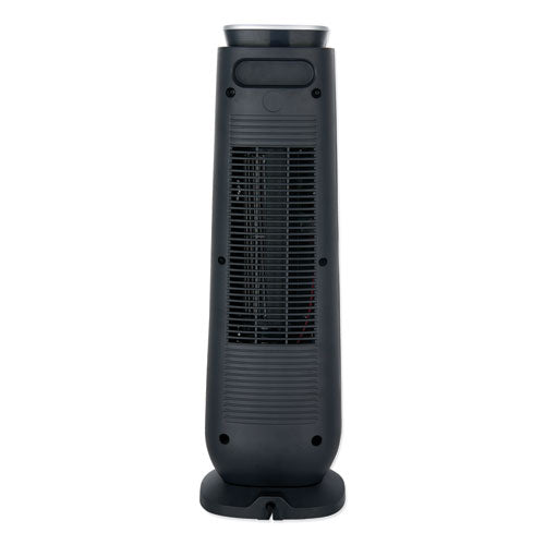 Alera® wholesale. Ceramic Heater Tower With Remote Control, 7.17" X 7.17" X 22.95", Black. HSD Wholesale: Janitorial Supplies, Breakroom Supplies, Office Supplies.