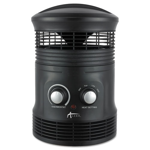 Alera® wholesale. 360 Deg Circular Fan Forced Heater, 8" X 8" X 12", Black. HSD Wholesale: Janitorial Supplies, Breakroom Supplies, Office Supplies.